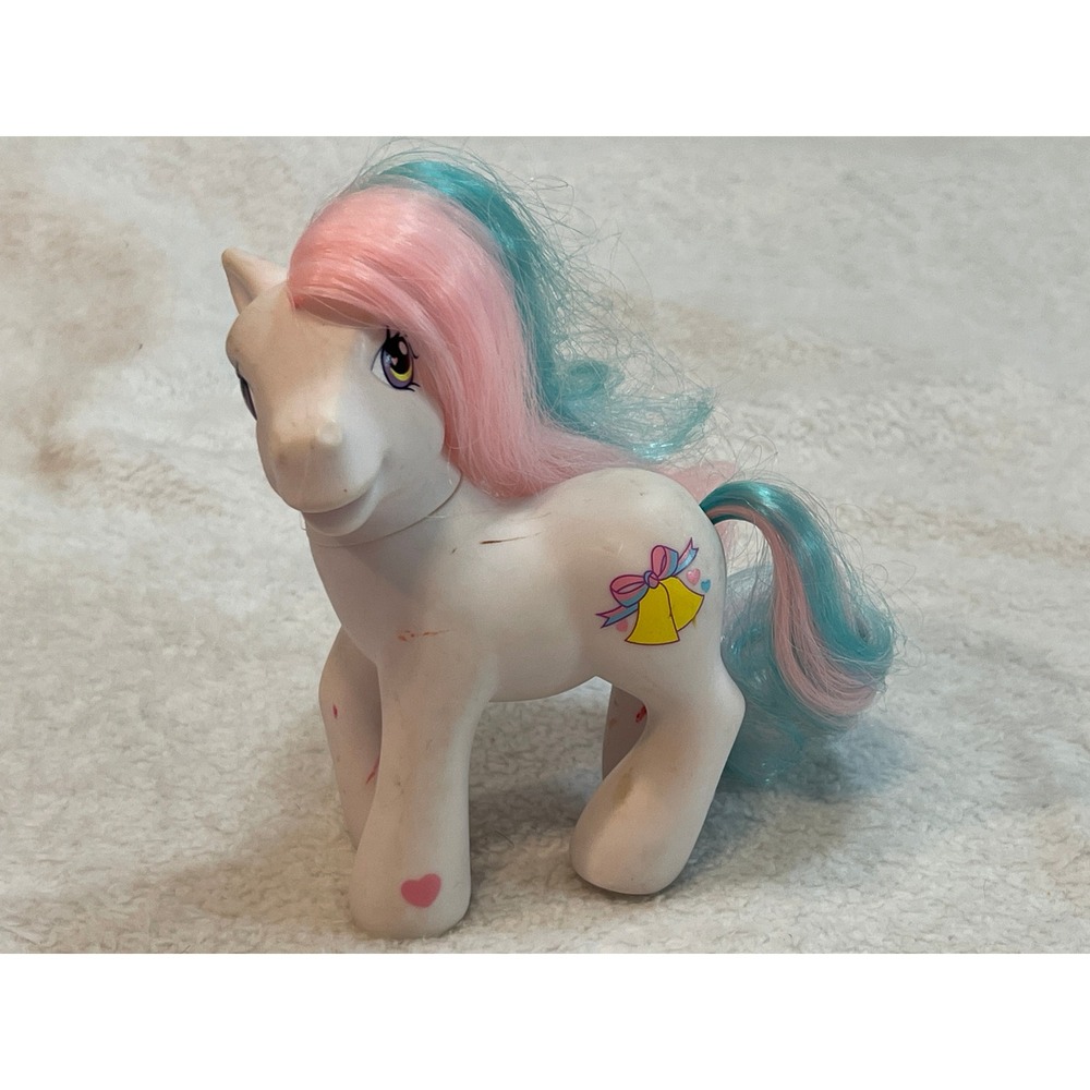 My Little Pony G3 Lulabell 2005 White Pink Blue Hair Bells Cutie Mark Hasbro